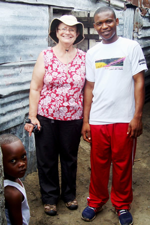 IGRC Missions and Outreach Coordinator Bunny Wolfe and West Point pastor Sam Quarshie along with a future West Point student.